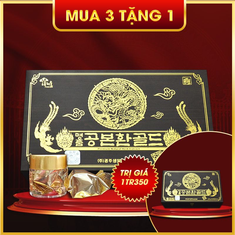 Đông trùng hạ thảo Hàn Quốc hộp gỗ đen 60 viên
