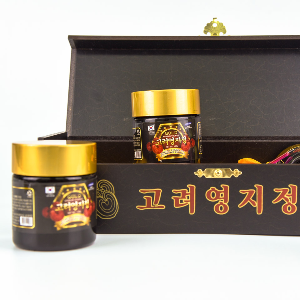Cao linh chi hộp gỗ đen Gold Hàn Quốc
