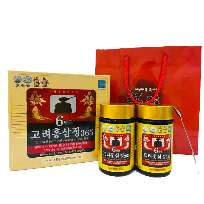 Cao hồng sâm 365 Hàn Quốc hộp 2 lọ
