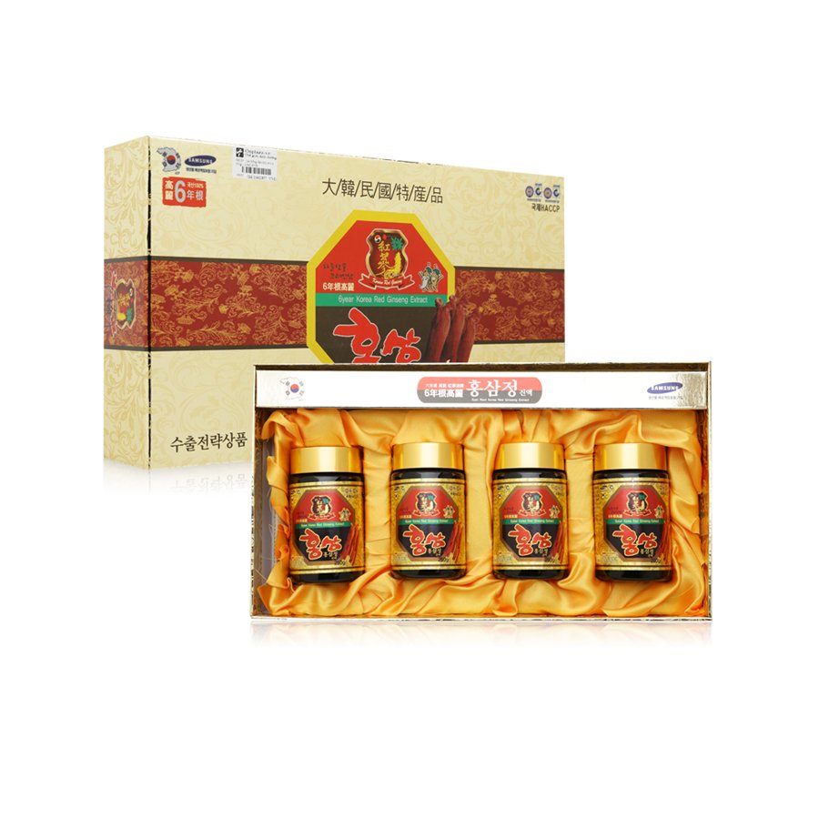 Cao hồng sâm Hàn Quốc 6 năm tuổi Bonaire hộp 4 lọ