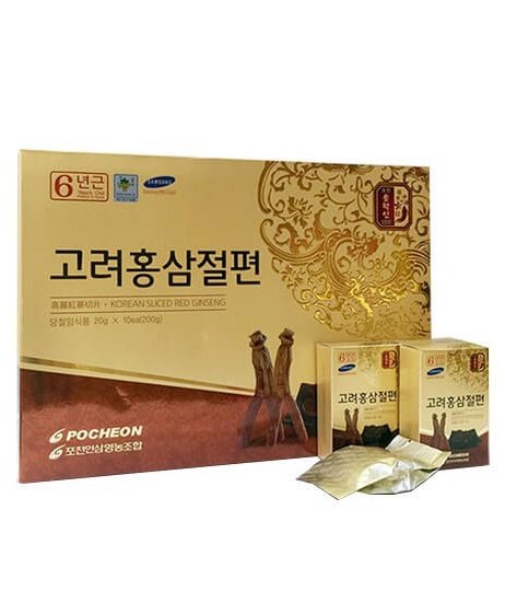 Hồng sâm Hàn Quốc thái lát tẩm mật ong Pocheon